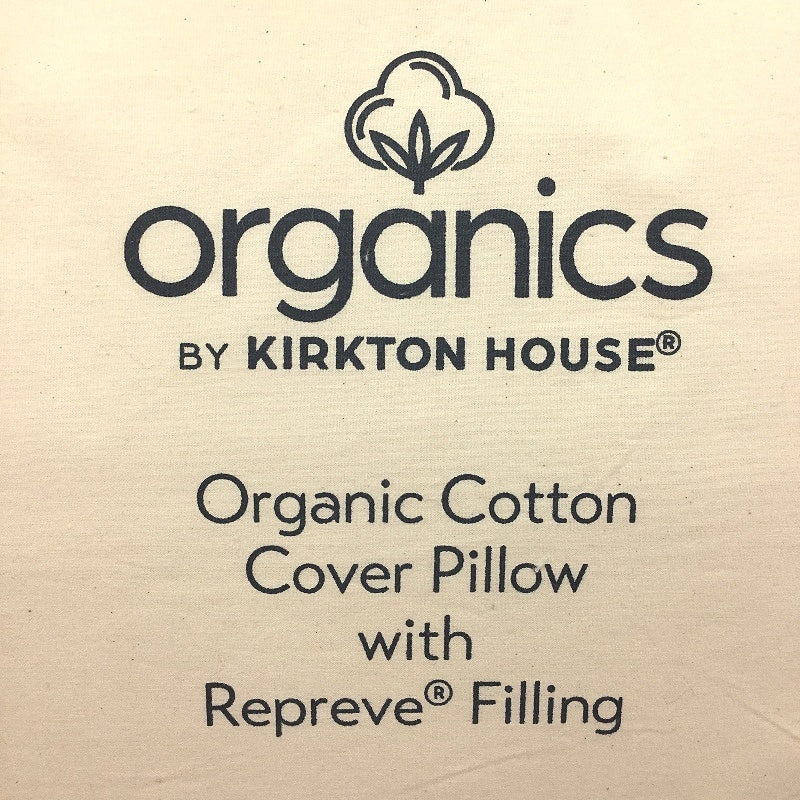 Kirkton House Soft Organic Cotton Cover Pillow with Filling 45x70cm NEW