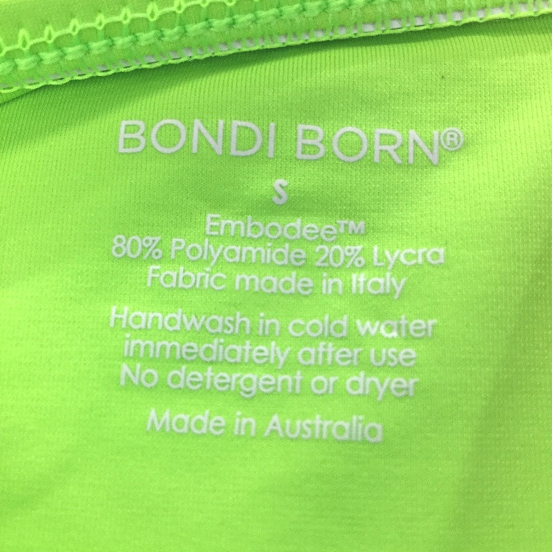 Bondi Born Bright Green High-Waisted Bikini Bottoms Ladies Size Small NEW