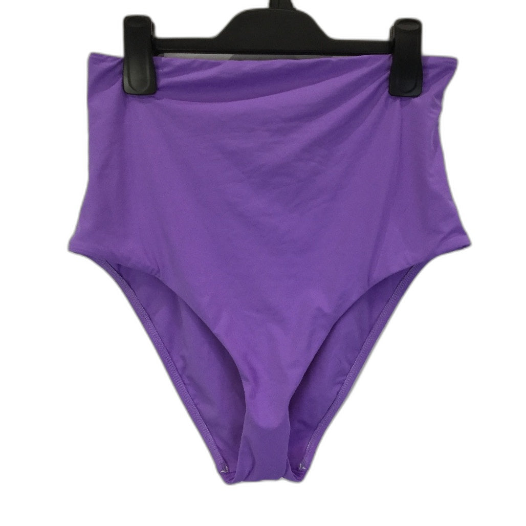 Bondi Born Orchid Purple High-Waisted Bikini Bottoms Ladies Size Large NEW