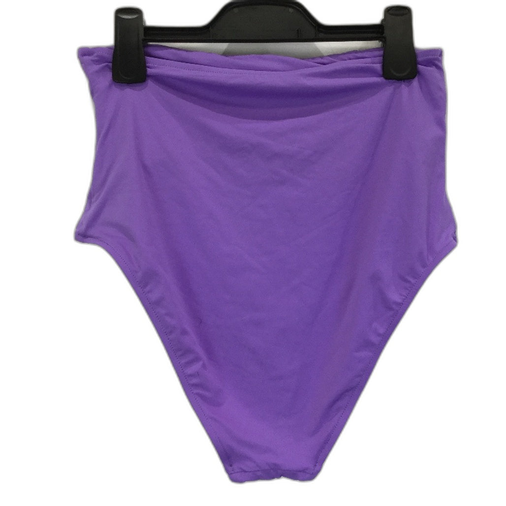 Bondi Born Orchid Purple High-Waisted Bikini Bottoms Ladies Size Large NEW