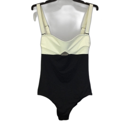 Bondi Born Black & Cream Beige 'Goldie' One Piece Swimsuit Ladies Size XL NEW