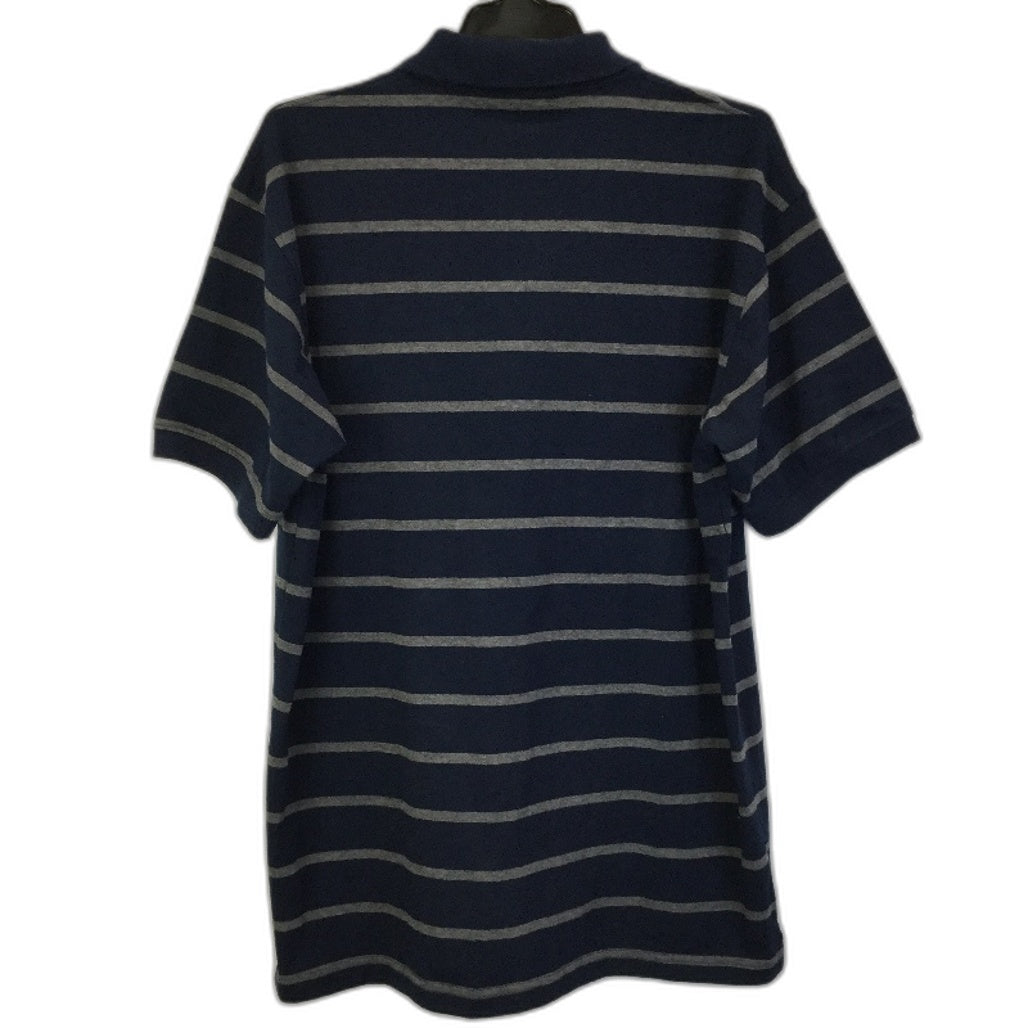 Polo Ralph Lauren Navy & Grey Striped Shirt Mens Size XXL PreOwned