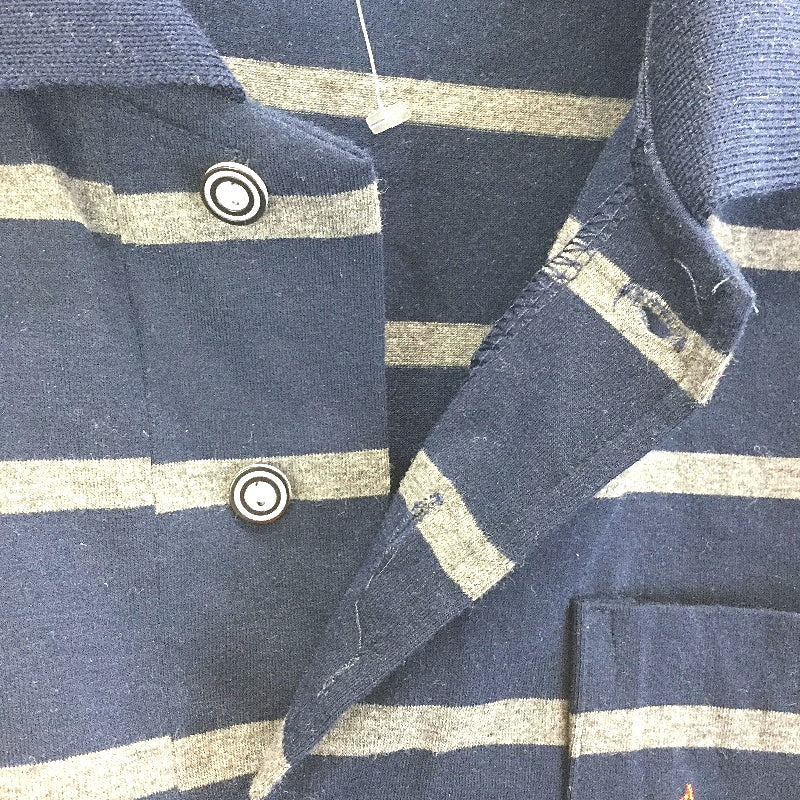 Polo Ralph Lauren Navy & Grey Striped Shirt Mens Size XXL PreOwned