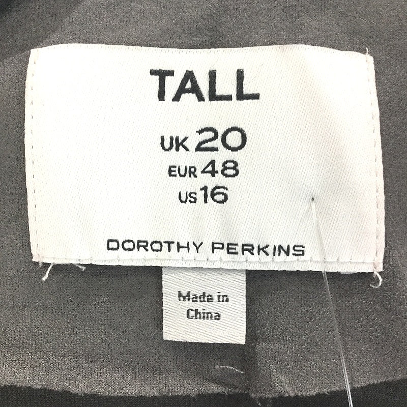 Dorothy Perkins TALL Grey Polyester Blend Zip Pocket Jacket Ladies Size UK 20 NEW