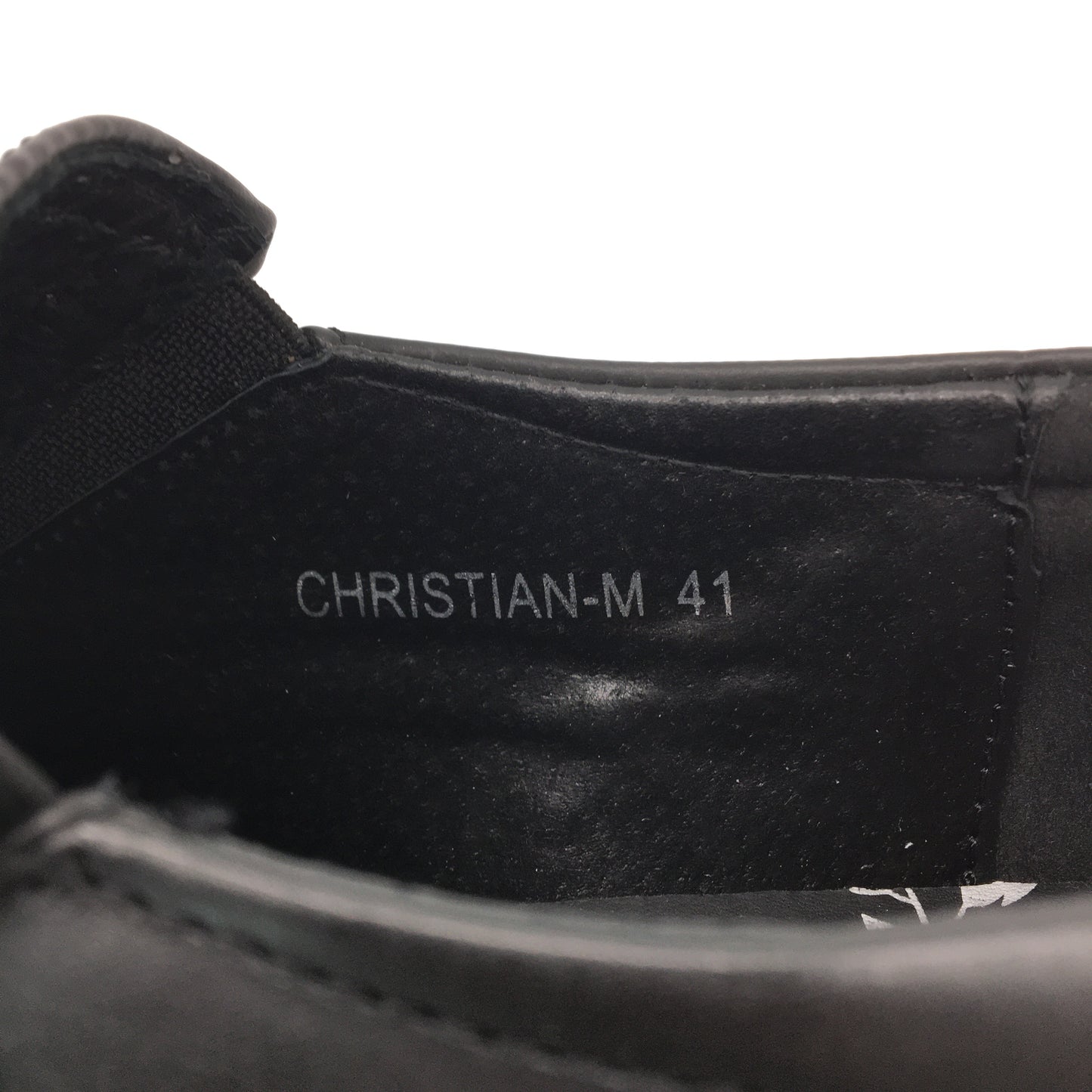 The Ball&Chain Mens Christian-M Black Leather Look Shoes Size 41 NEW