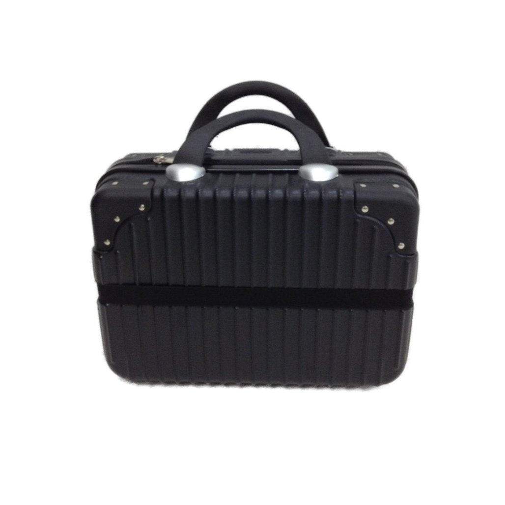 Black Carry On Storage Mini-Suitcase With Handles 32 x 22 15cm NEW