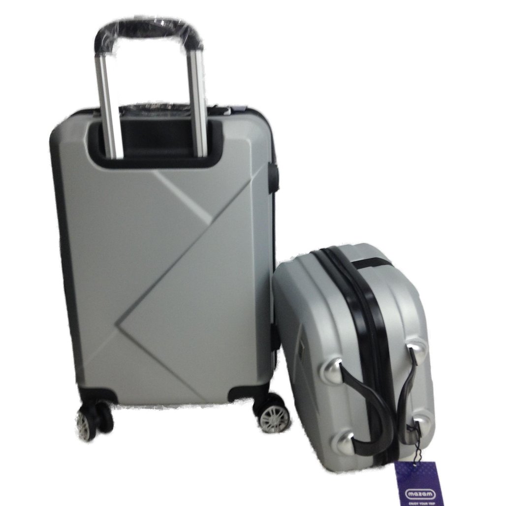 Mazam 2Piece Silver Stylish Carry One Luggage Set NEW