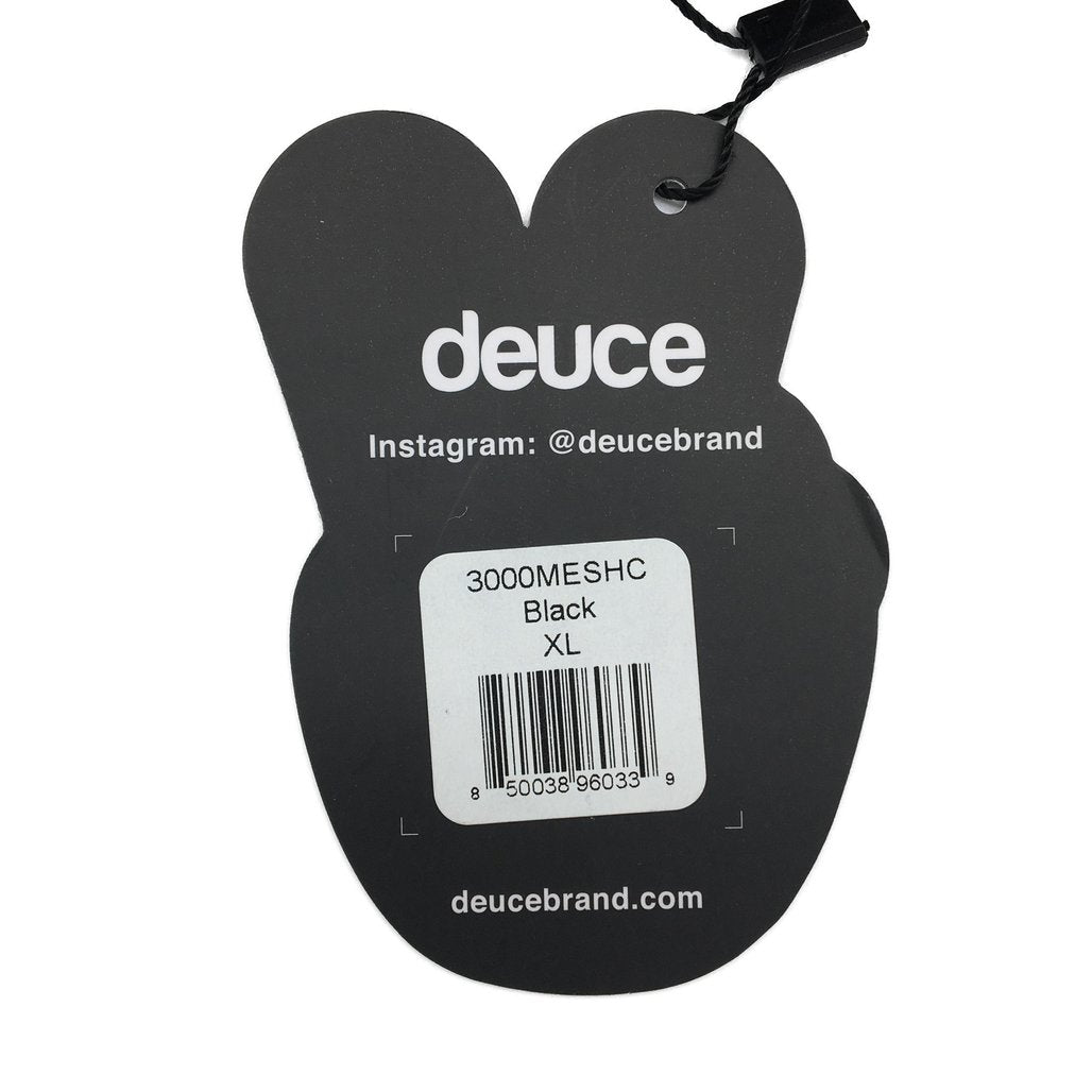 Deuce Premium Mens Mesh Black Logo Sign Design Size XL NEW