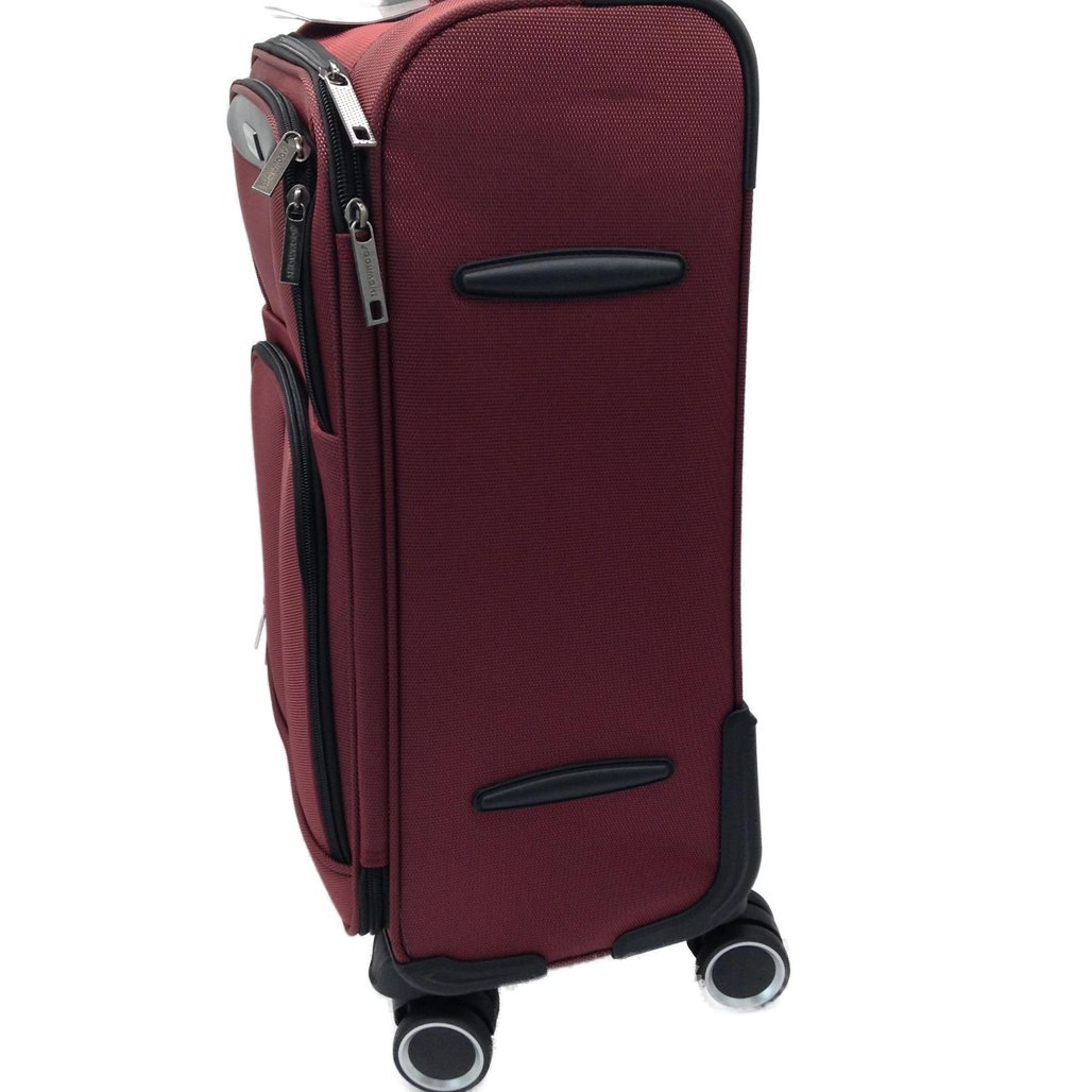 Showkoo 50cm Red Wine Cloth Wheeled Carry On Suitcase NEW