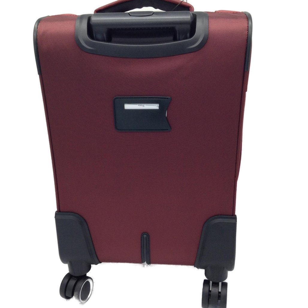 Showkoo 50cm Red Wine Cloth Wheeled Carry On Suitcase NEW