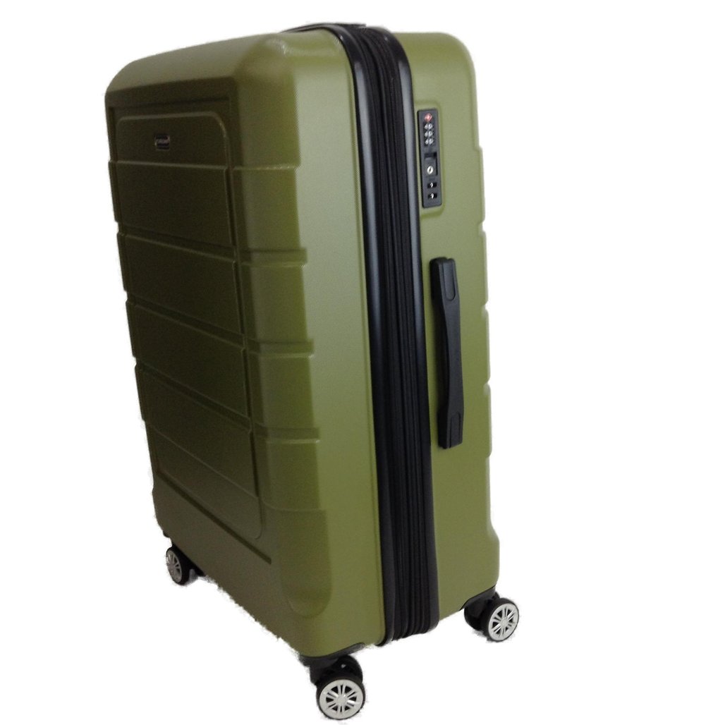 Showkoo 72cm Army Green Spinner Wheeled XL Suitcase NEW