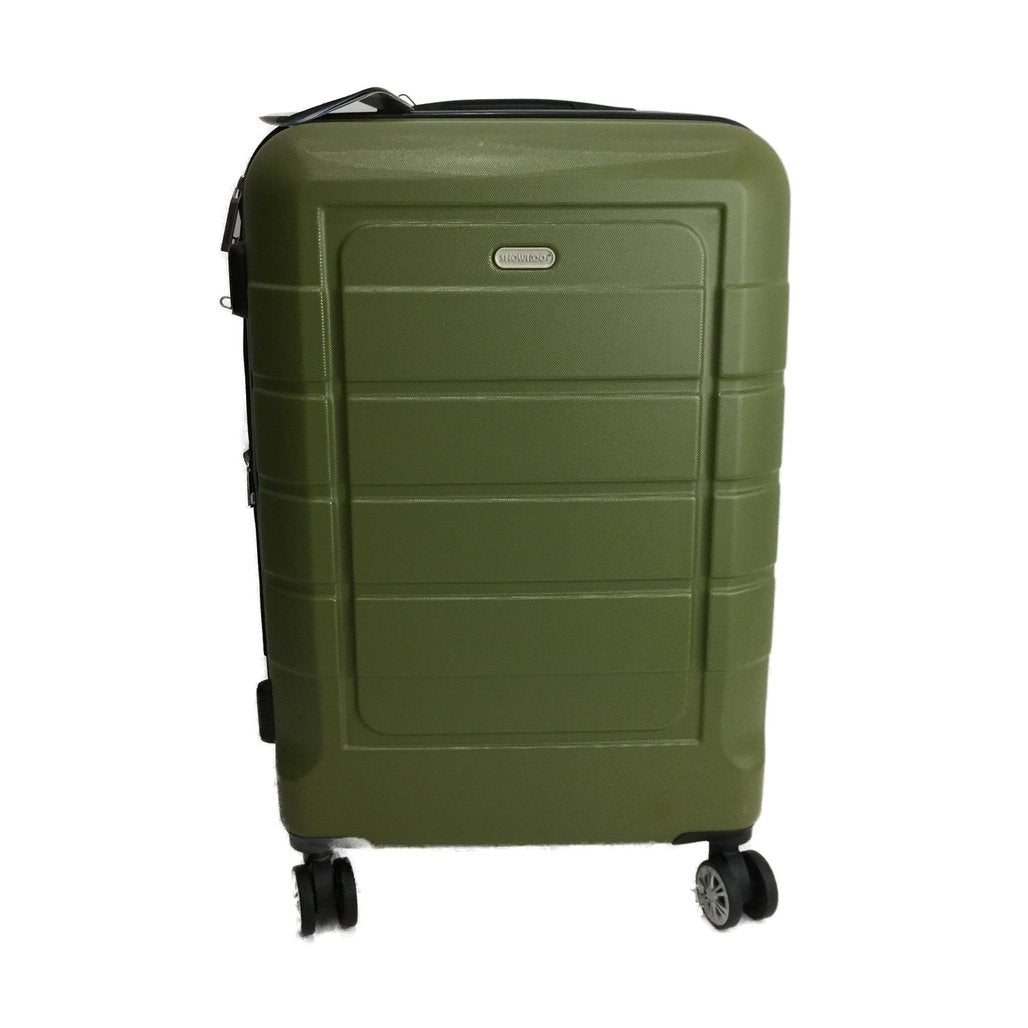 Showkoo 58cm Army Green Spinner Wheeled Telelscopic Handled Suitcase NEW