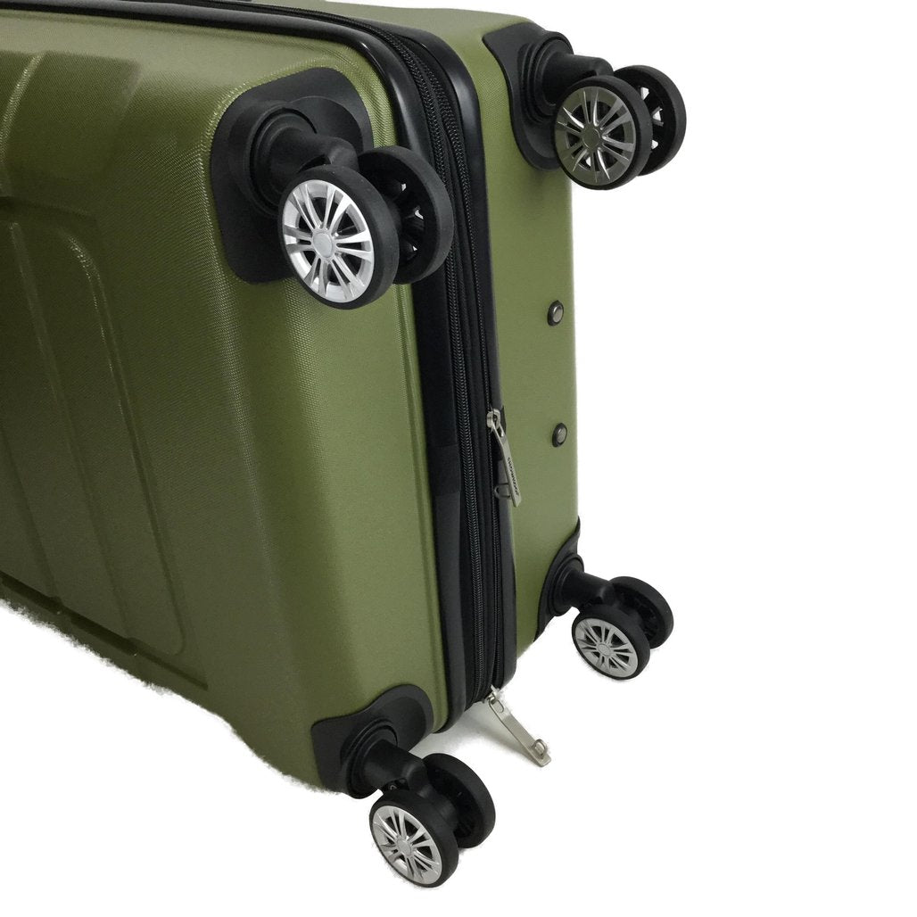 Showkoo 58cm Army Green Spinner Wheeled Telelscopic Handled Suitcase NEW