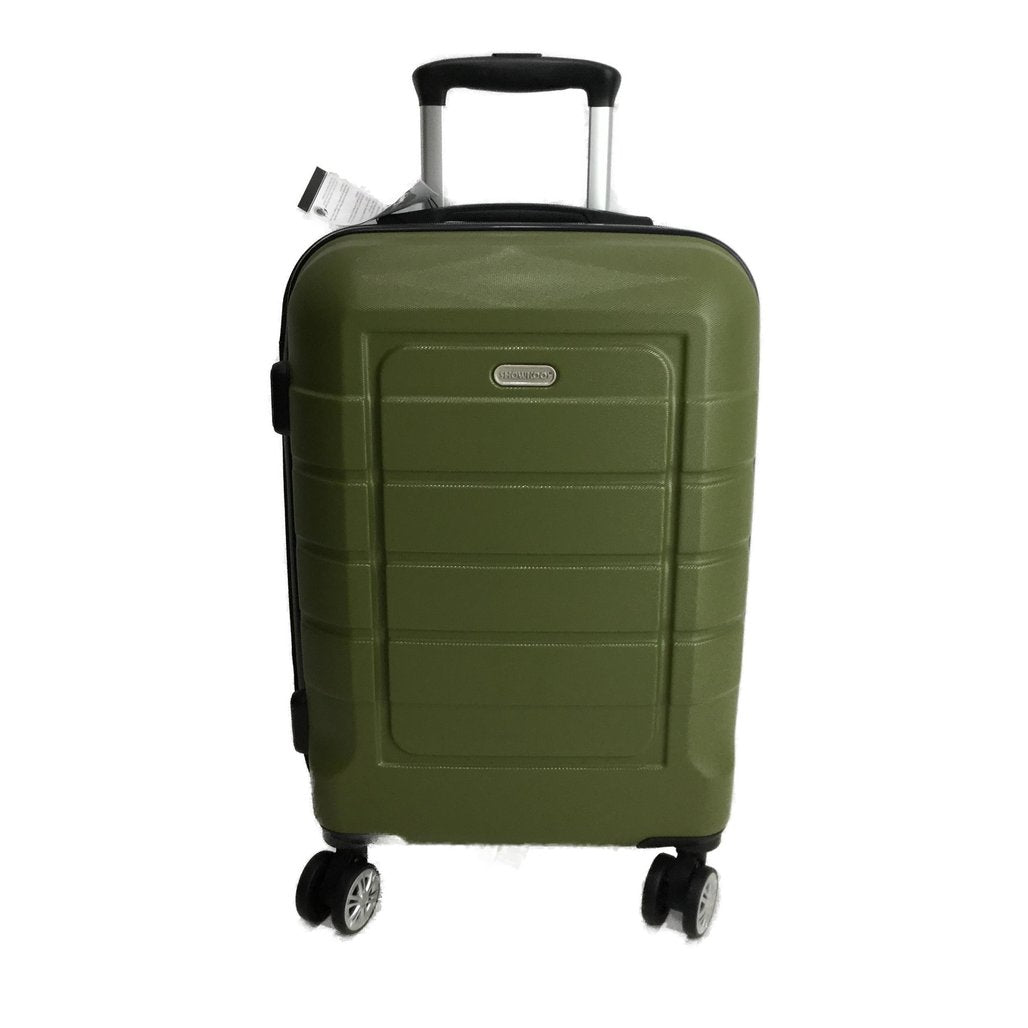 Showkoo 48cm Army Green Spinner Wheeled Carry On Suitcase NEW