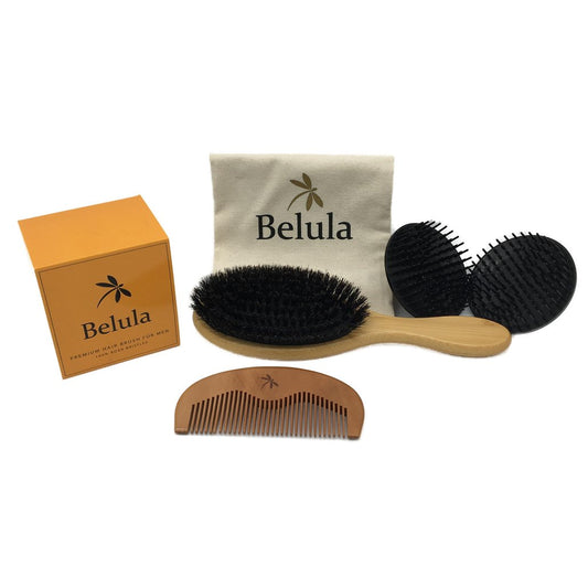 Belula 100 % Boar Bristle Premium Hair Brush For Men NEW