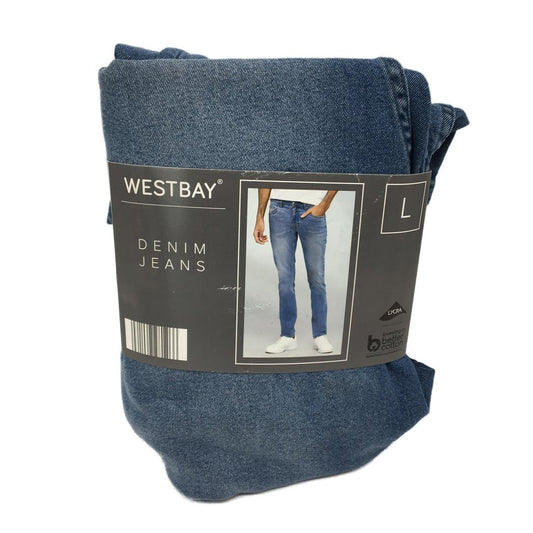 Westbay Mens Blue Cotton Denim Jeans Size L NEW