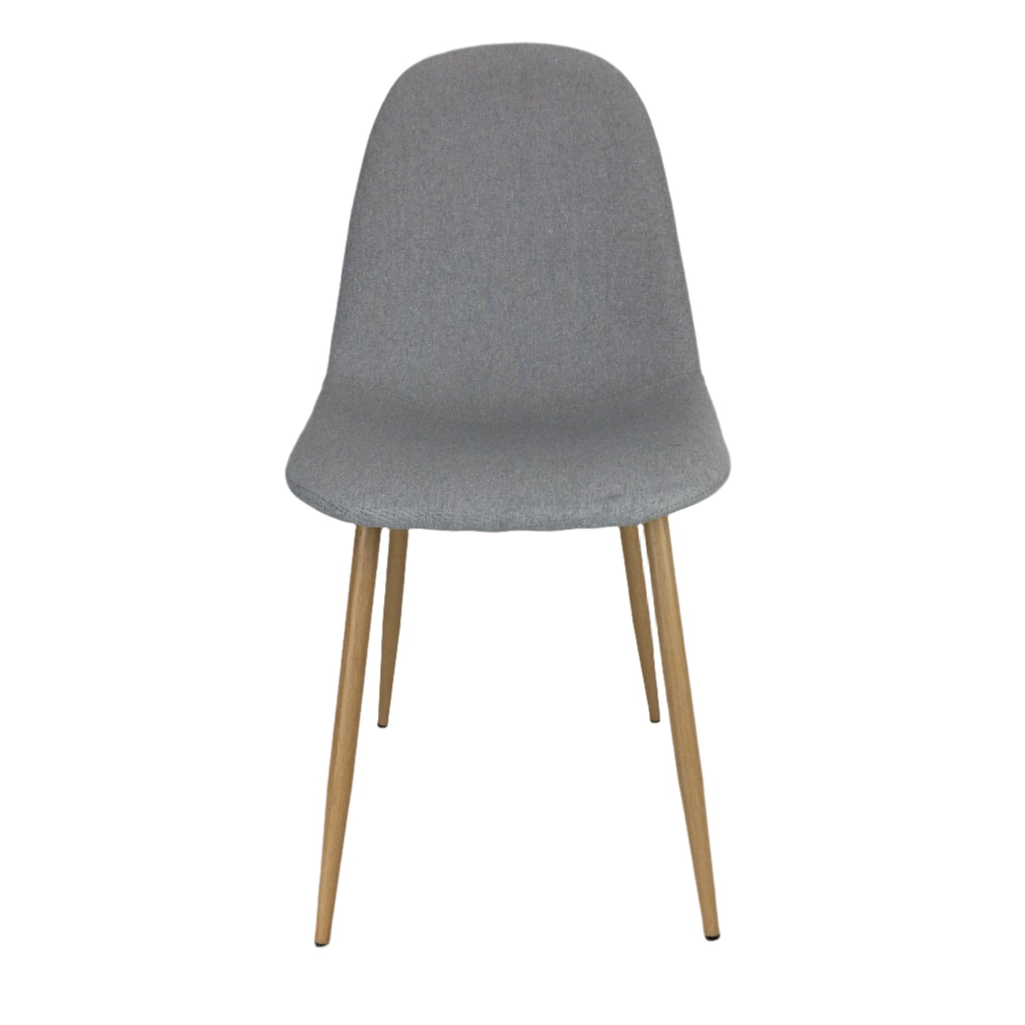 Premium Grey Cloth & Metal Timber Look Office Single Chair DEMO