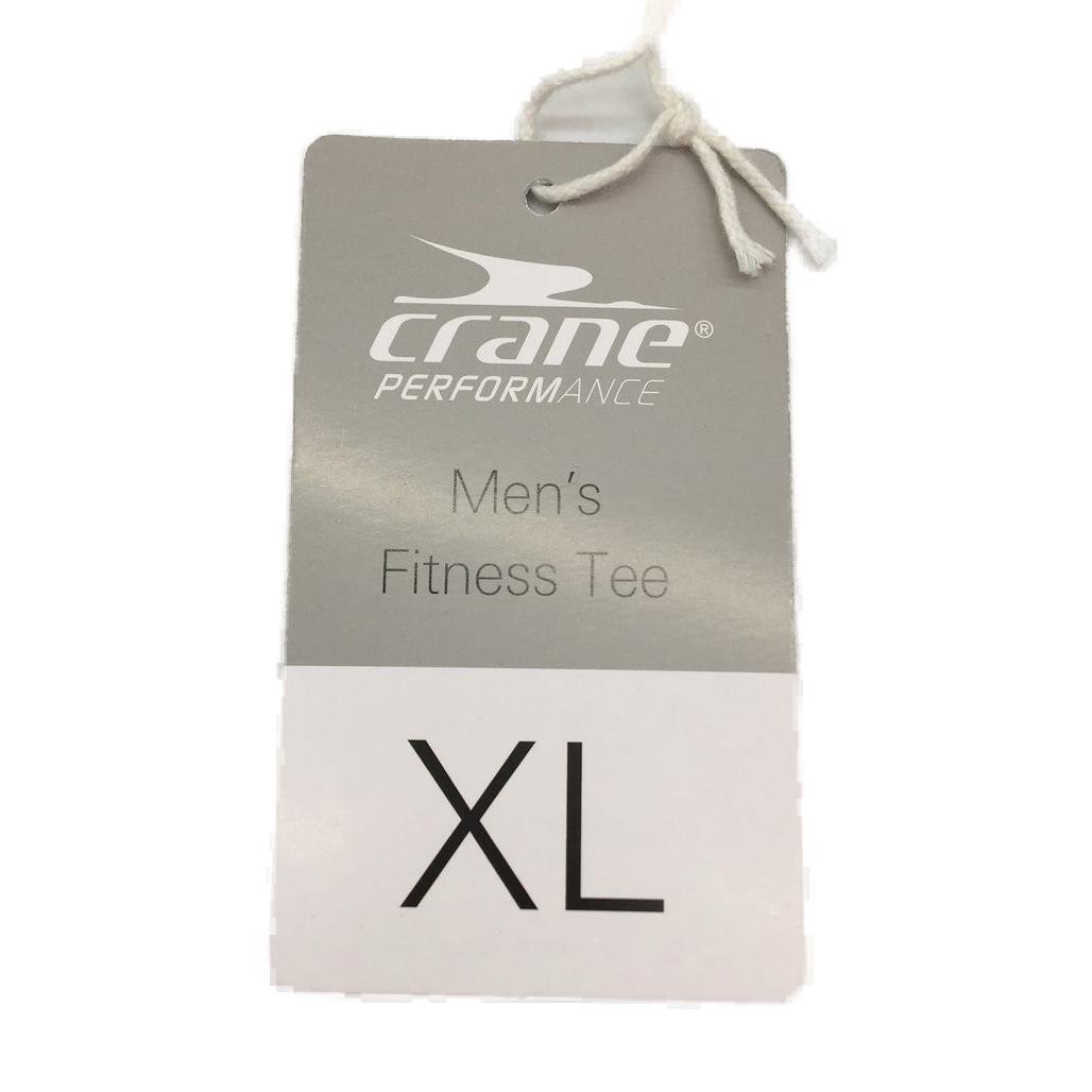 Crane Performance Mens Moisture Regulating Black Tee Size XL NEW