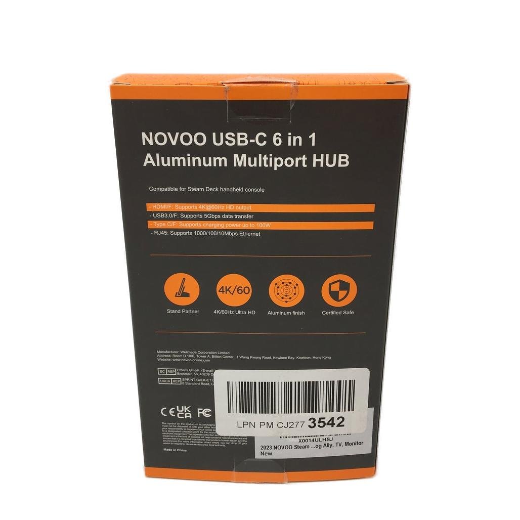 Novoo P6SDK Pro USB-C 6 in 1 Aluminum Multiport HUB NEW