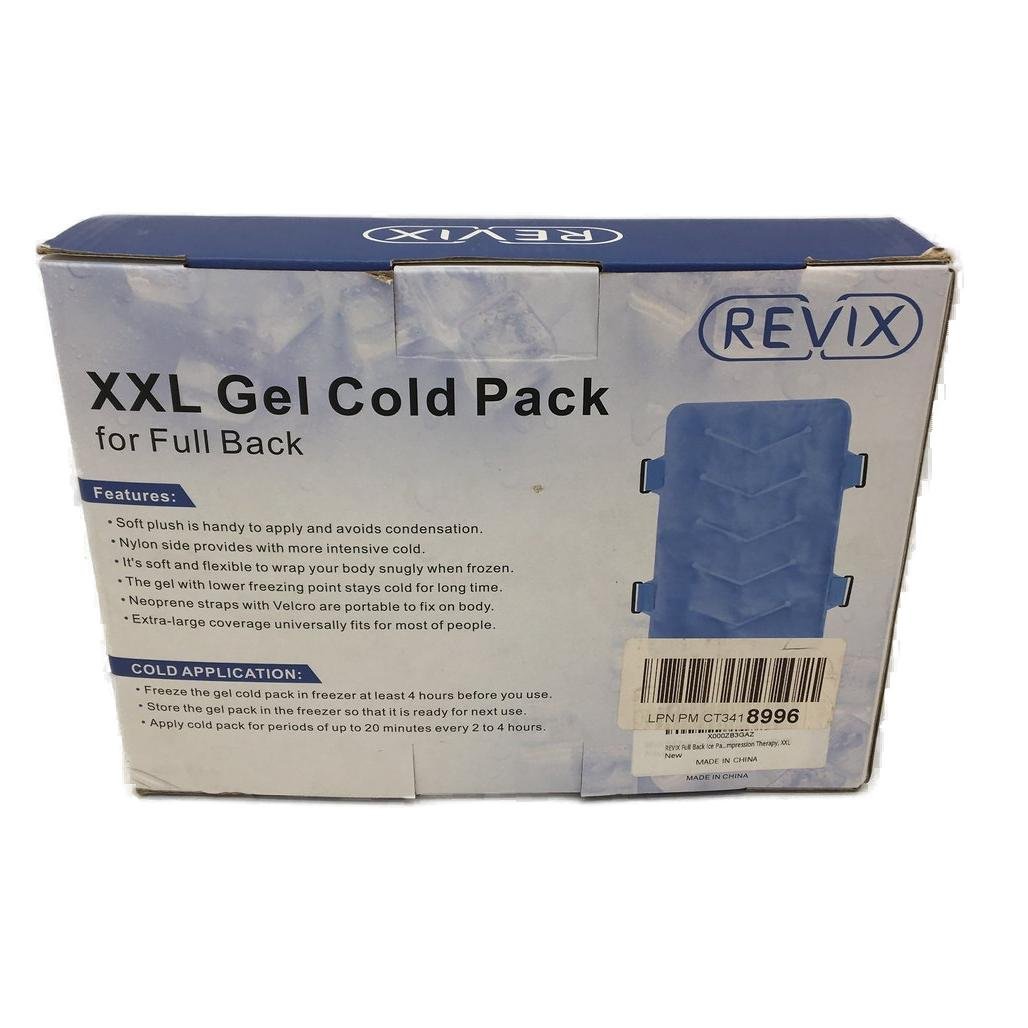 Revix Reusable Black Gel Cold Pack for Full Back Rex 119 Size XXL NEW