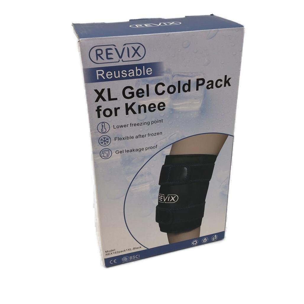 Revix Reusable Black Gel Cold Pack for Knee Rex 162 Size XL NEW