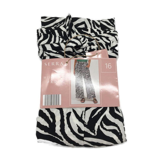 Serra Black & White Zebra Print Soft Loungewear Pants Ladies Size 16 NEW