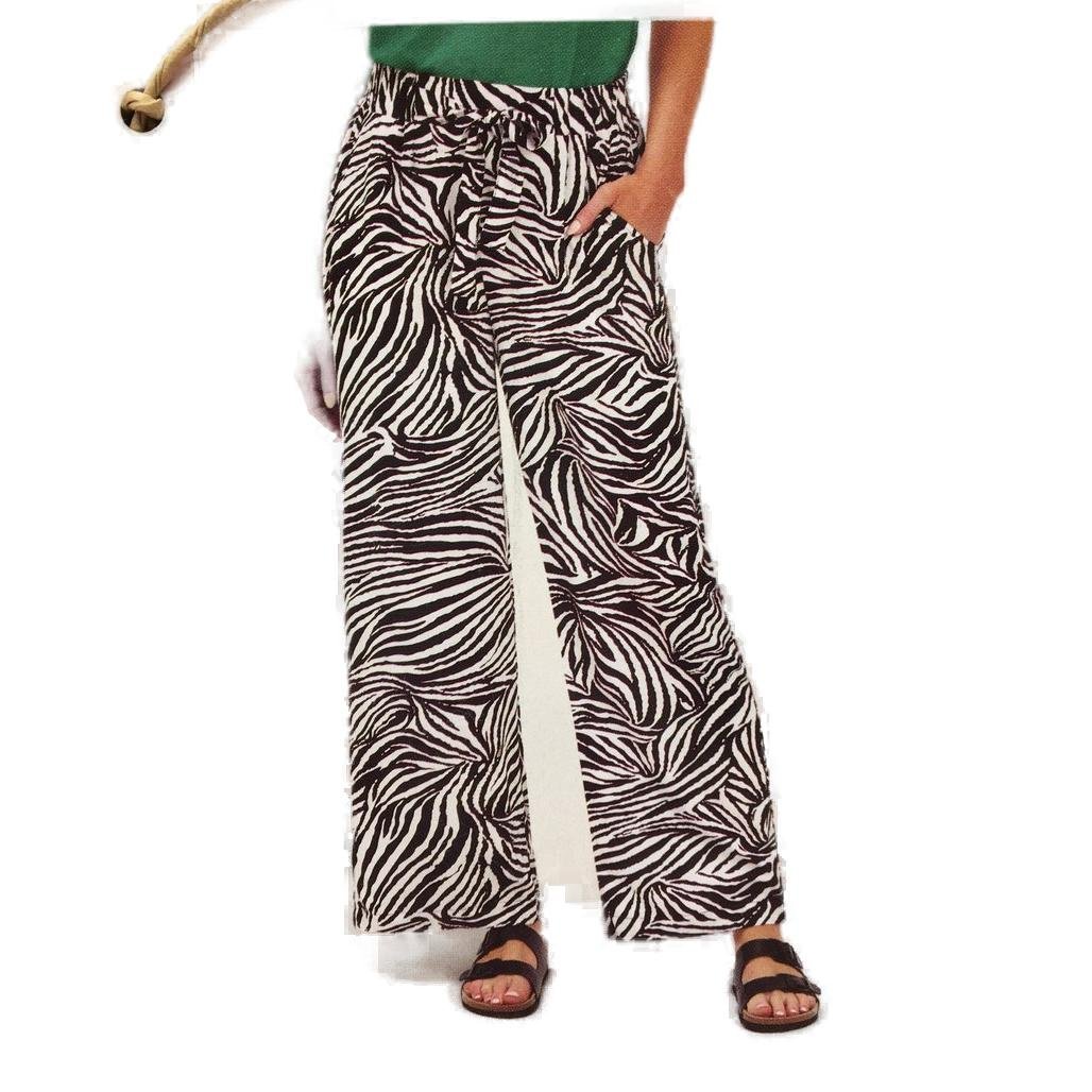 Serra Black & White Zebra Print Soft Loungewear Pants Ladies Size 16 NEW