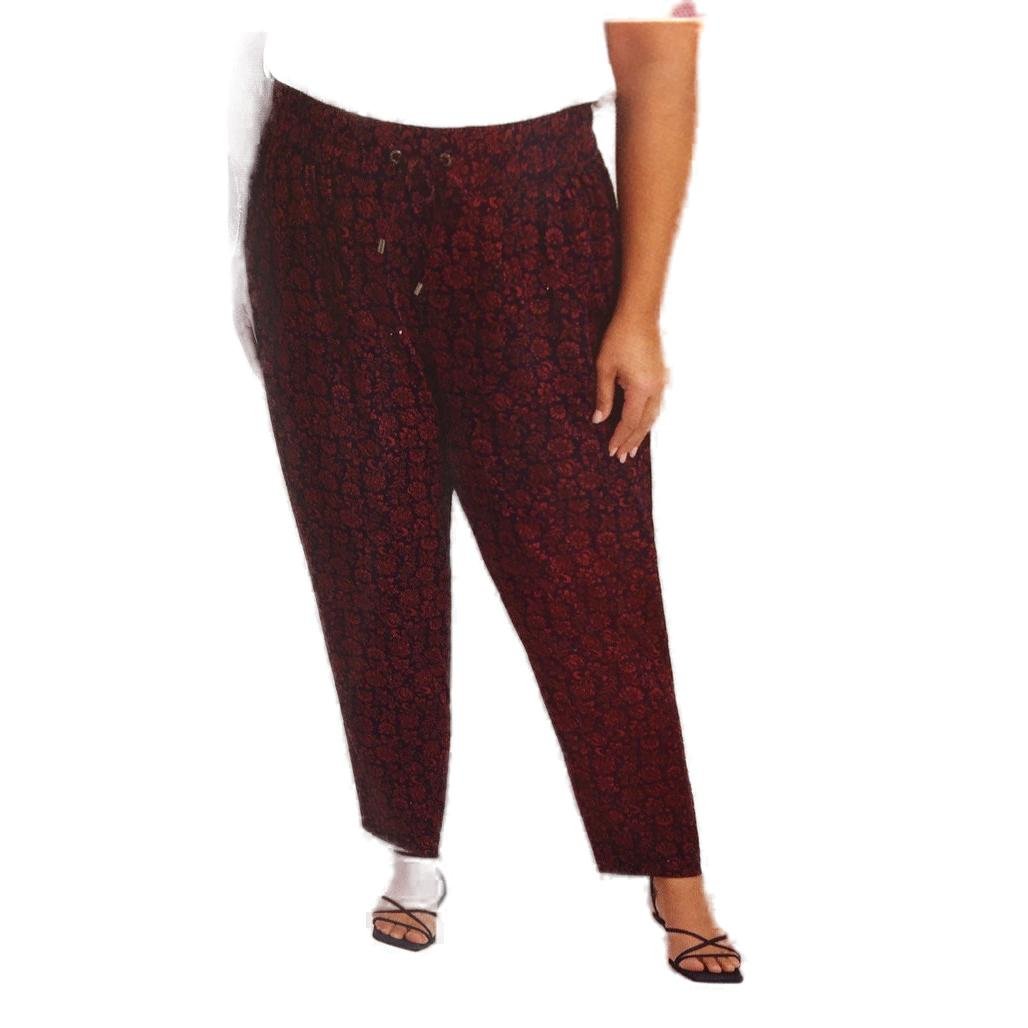 Serra Black & Red Soft Loungewear Pants Ladies Plus Size 20+ NEW