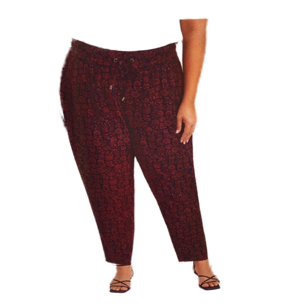 Serra Black & Red Soft Loungewear Pants Ladies Plus Size 22+ NEW