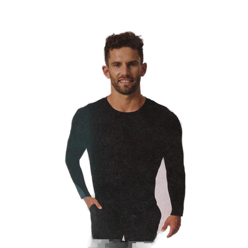 Crane Performance Black Long Sleeve Tee Merino Wool Mens Sz Small NEW