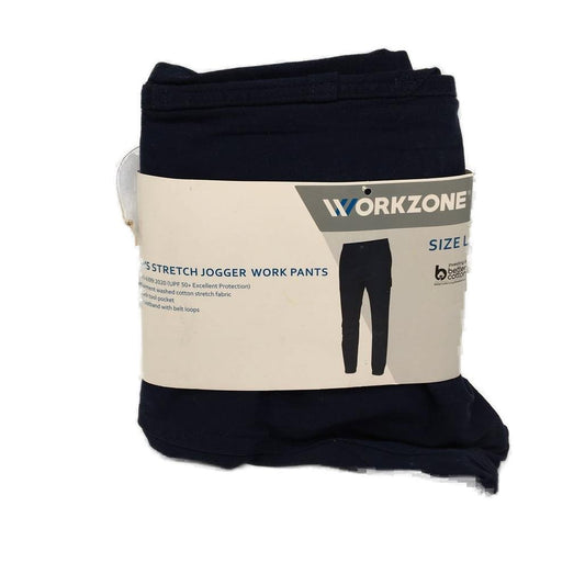 Workzone Navy Strtetch Jogger Work Pants Mens Size Large NEW