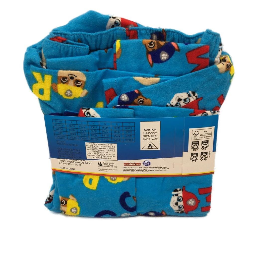 Licensed Paw Patrol Blue Children Fleece PJs Size 2 NEW