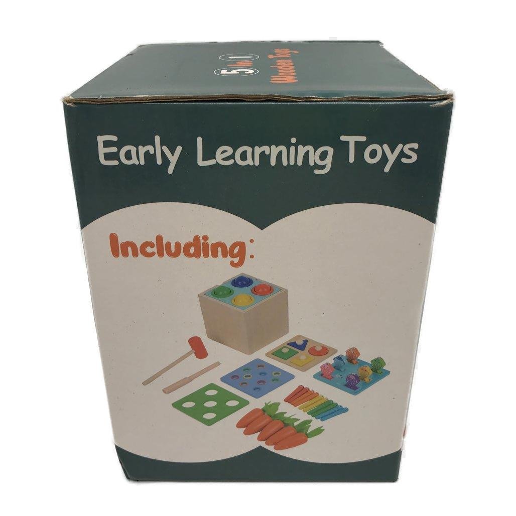 QIYI Early Learning Toys 5 in 1 Wodden Toys Age 3+ NEW