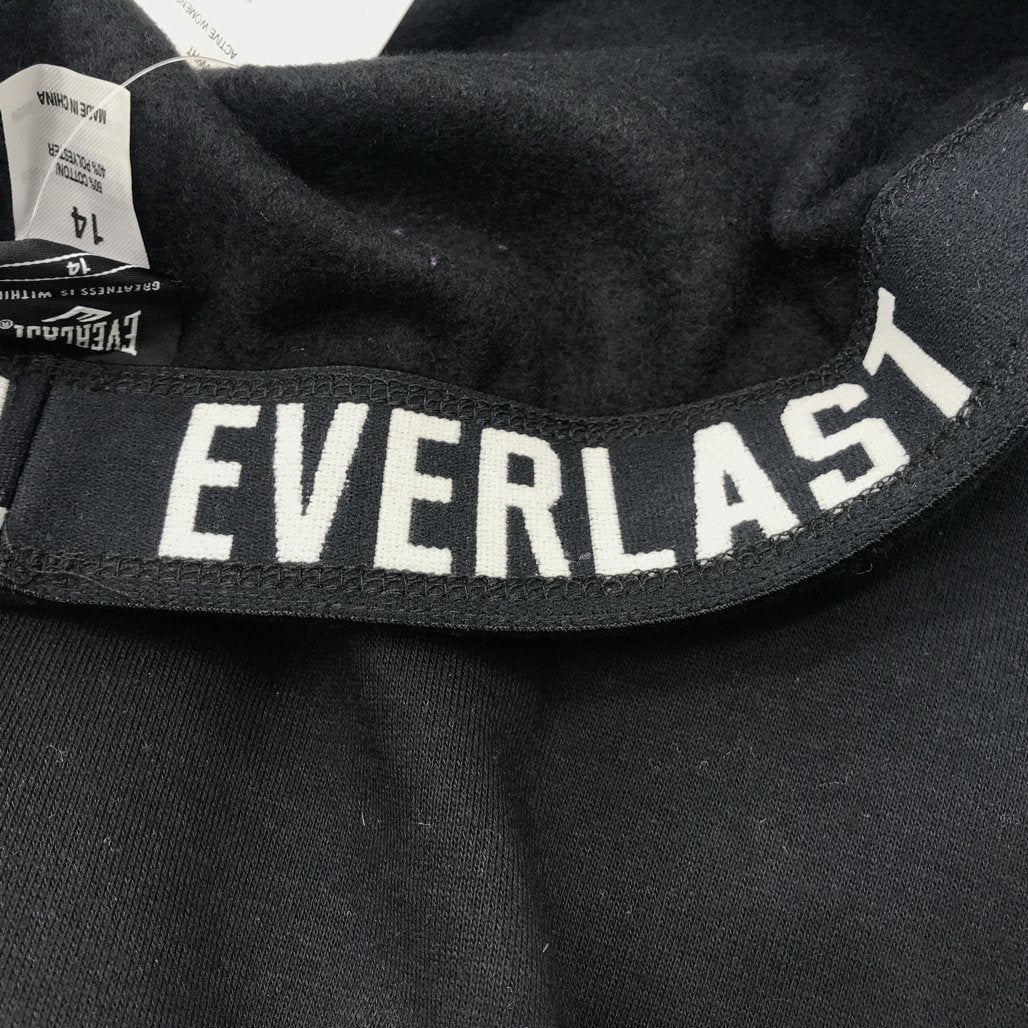 Everlast Unisex Black Fleece Sport Long Trackpants Size 8 NEW