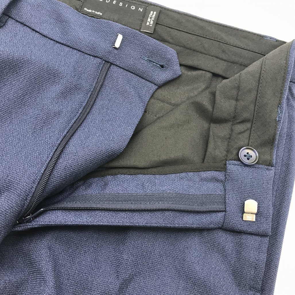 Asos Design Classic Dark Blue Mens Trousers Size 28 NEW