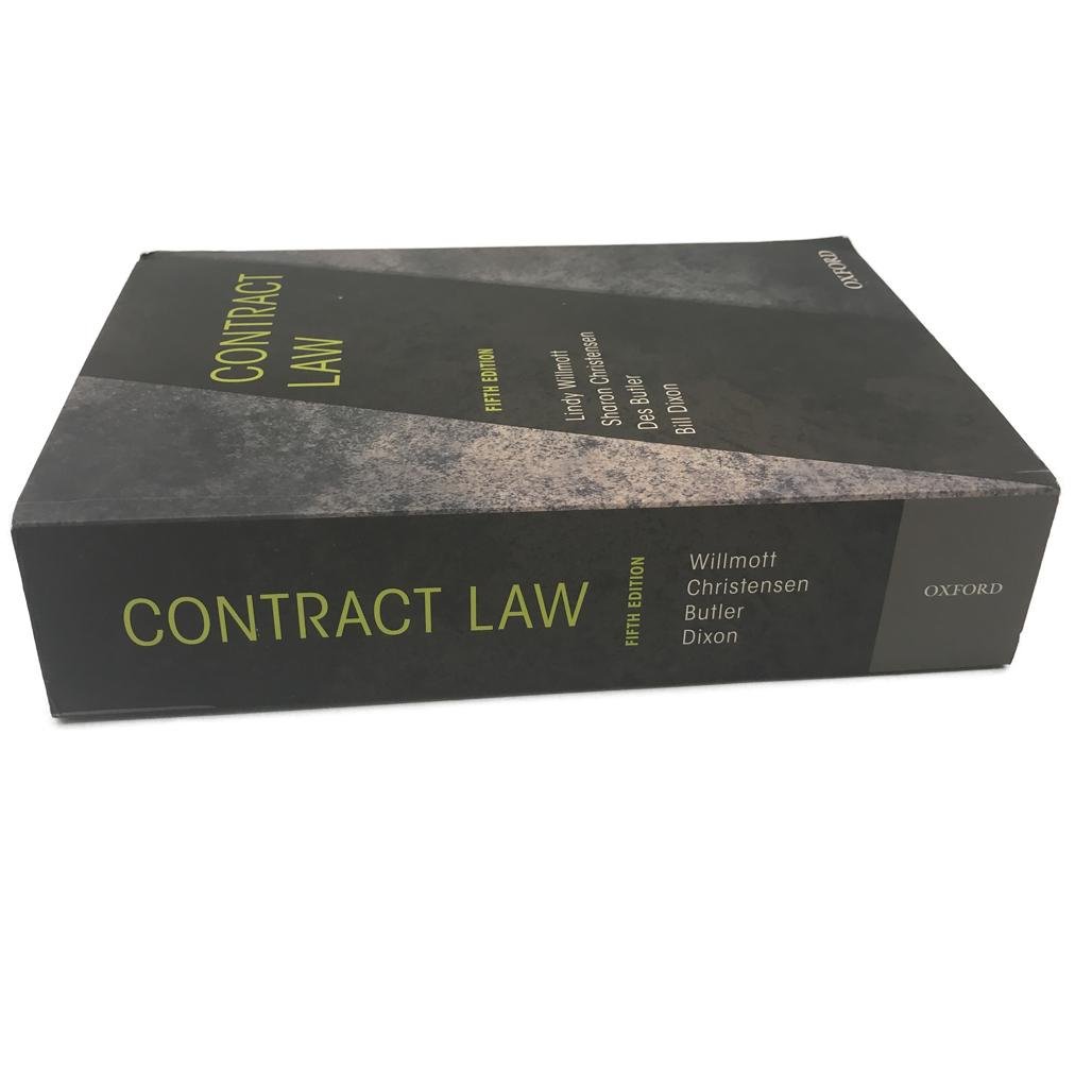 Contract Law Fifth Edition by Lindy Willmott Sharon Christensen Des Butler & Bill Dixon Paperback NEW