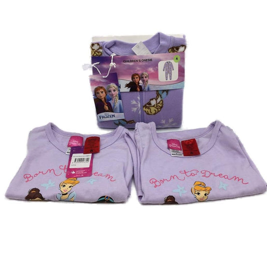 Licensed Children Set of 3 Disney Princess Nightgowns and Frozen PJs Size 4 NEW