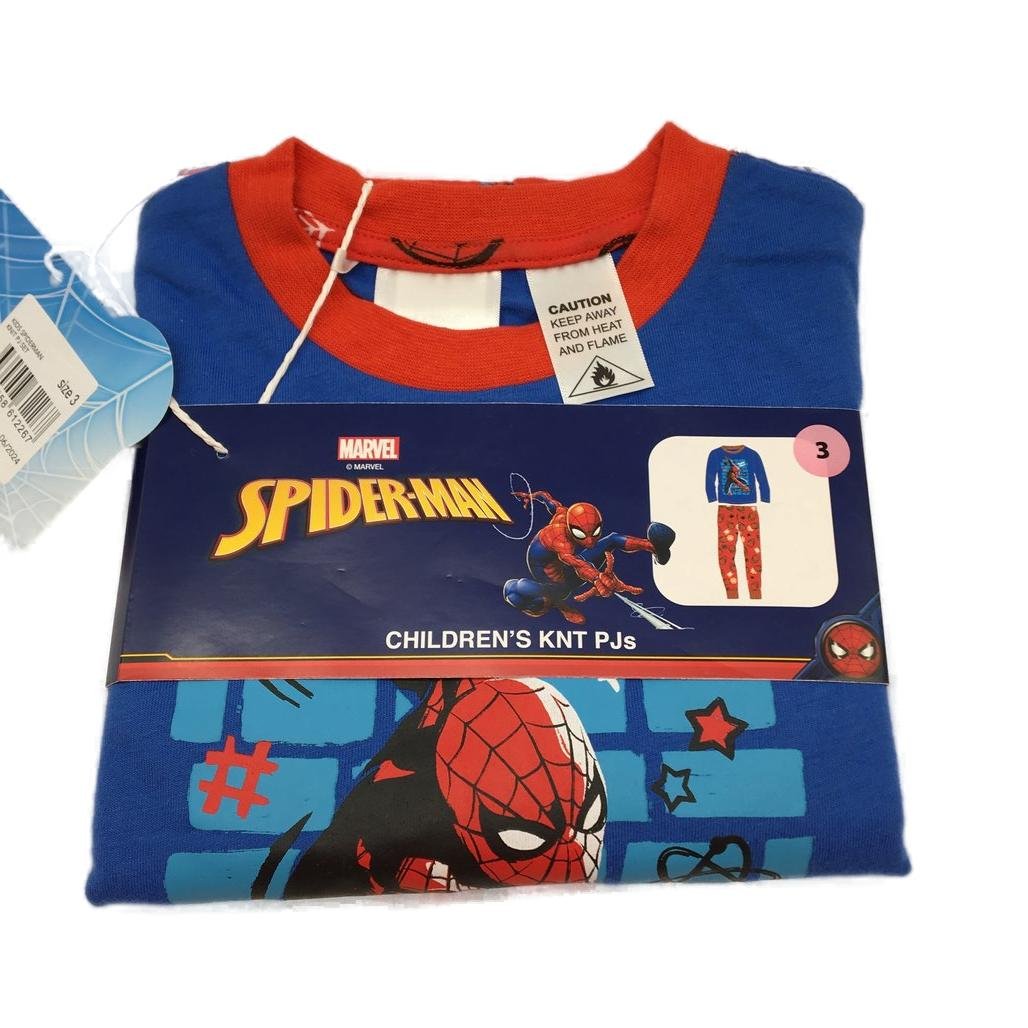 Set of 2 Marvel Spiderman Children Gown and Knit PJs Size 3 NEW