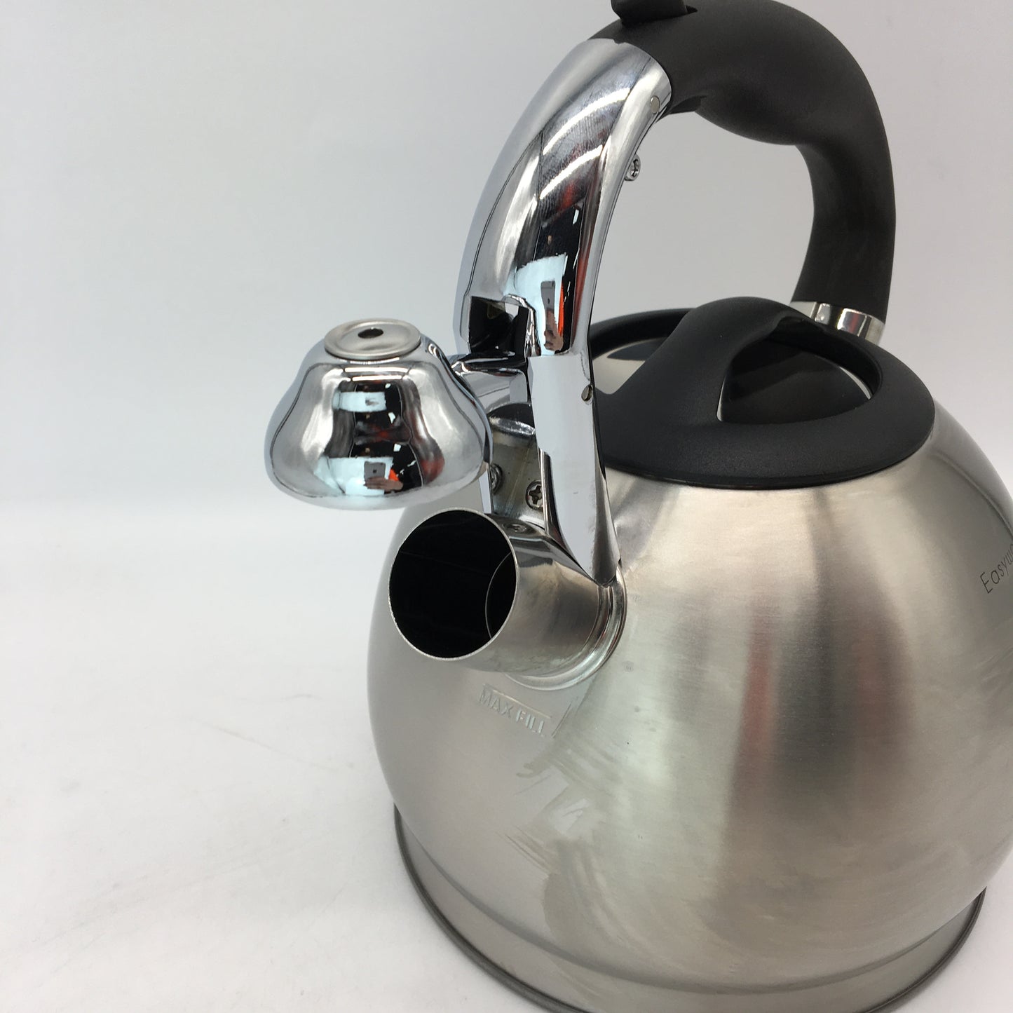 Easyworks Portable Stainless Whistlng Silver Kettle 2.3L NEW