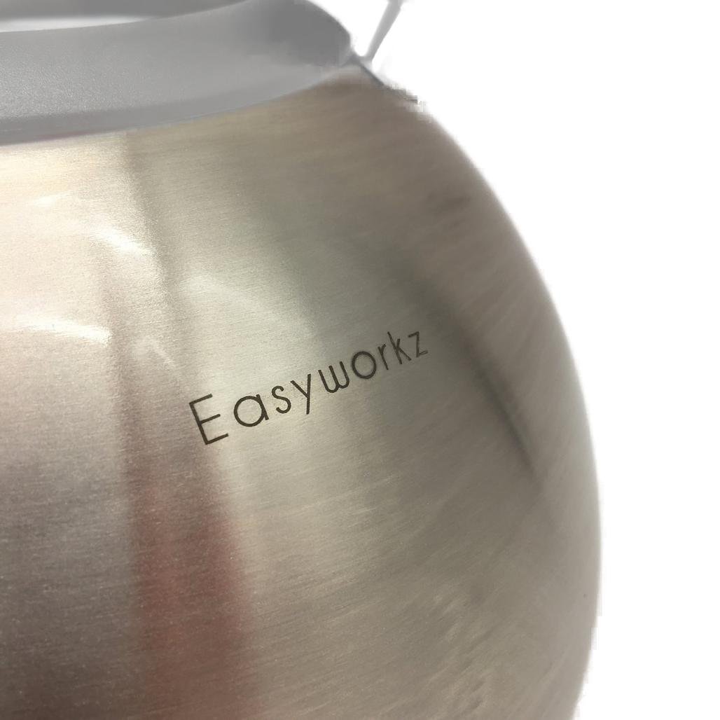 Easyworks Portable Stainless Whistlng Silver Kettle 2.3L NEW