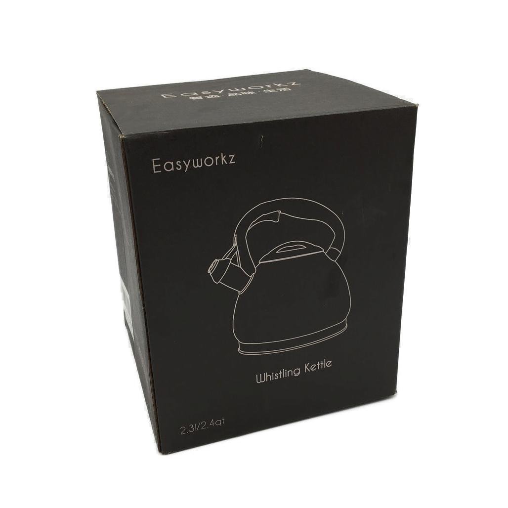 Easyworks Portable Stainless Whistlng Silver Kettle 2.3L NEW