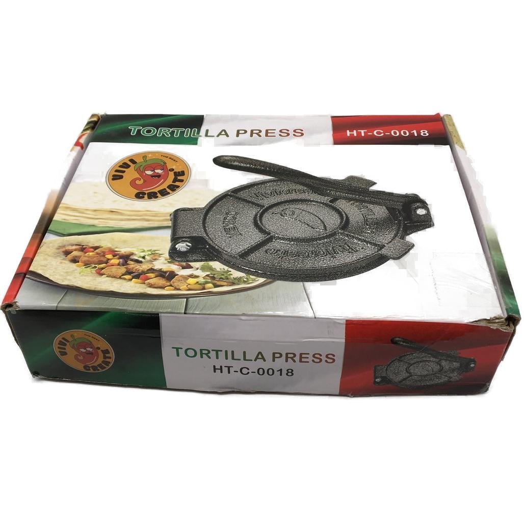 Vivi Create Iron Non-stick Black Tortilla Press HT-C-0018 NEW