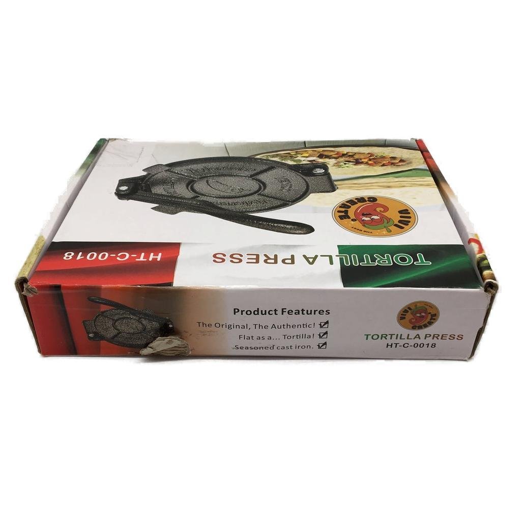 Vivi Create Iron Non-stick Black Tortilla Press HT-C-0018 NEW