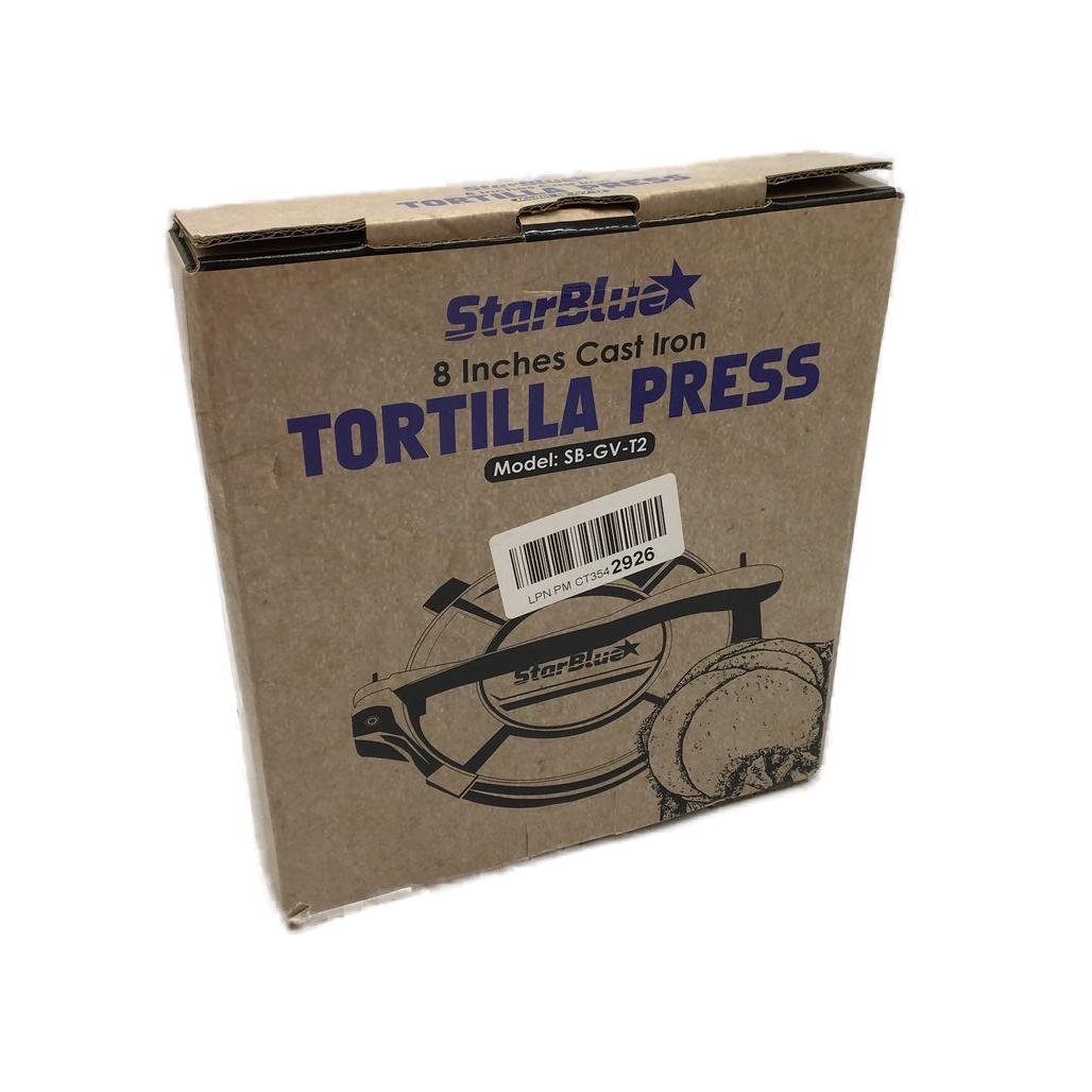 Star Blue Tortilla Press 8 inches Cast Iron Model:SB-GV-T2 NEW