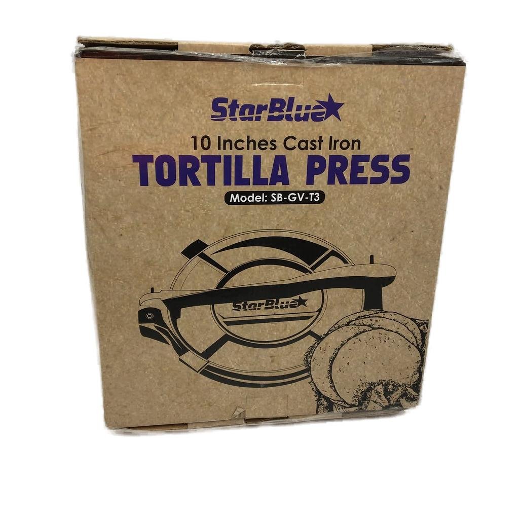 Star Blue Tortilla Press 10 inches Cast Iron Model:SB-GV-T3 NEW