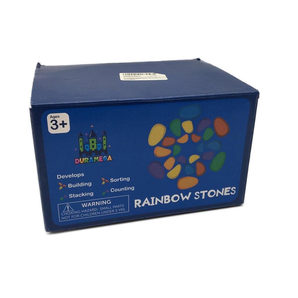 Duramega Kids Rainbow Stones with 20 Double Side Activity Cards NEW