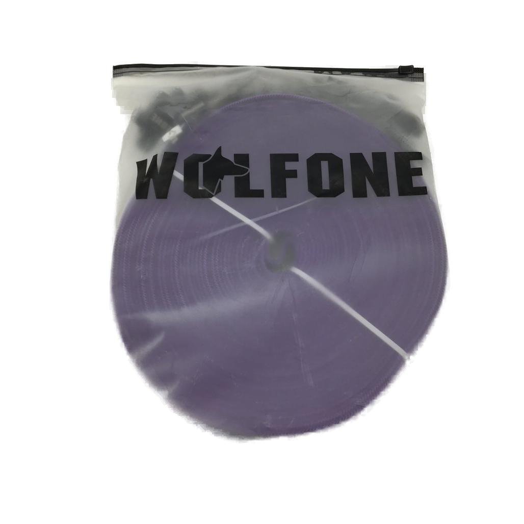 Wolfone 15 m Purple Rubberised Training Dog Leash Set NEW