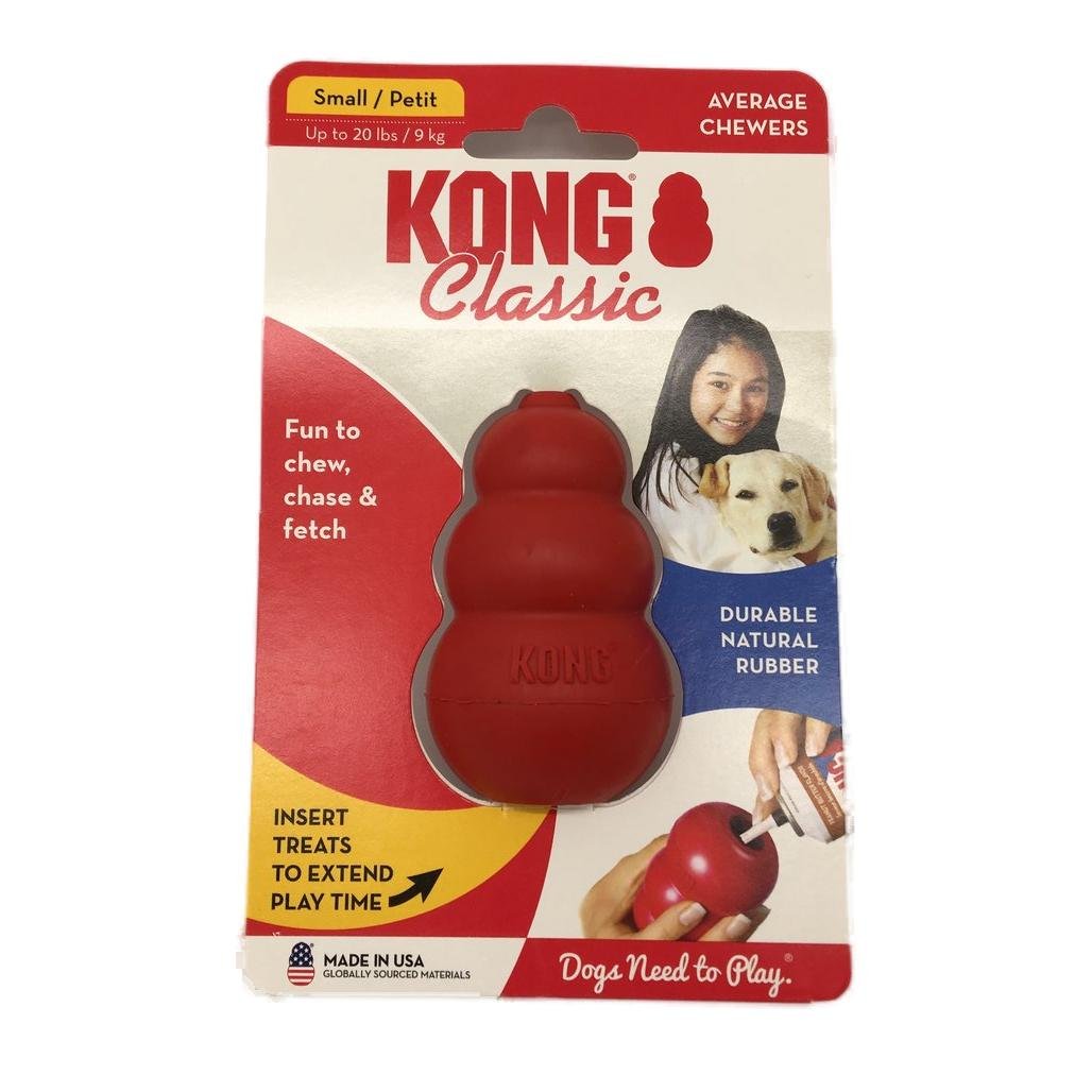 Set of 3 Kong Classic Red Durable Natural Rubber Small Dogs Chew Toy NEW