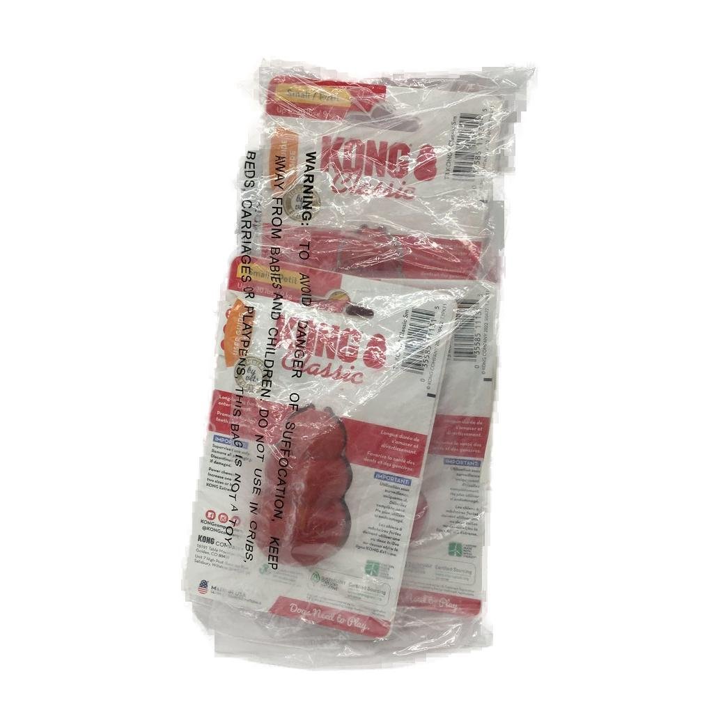 Set of 3 Kong Classic Red Durable Natural Rubber Small Dogs Chew Toy NEW