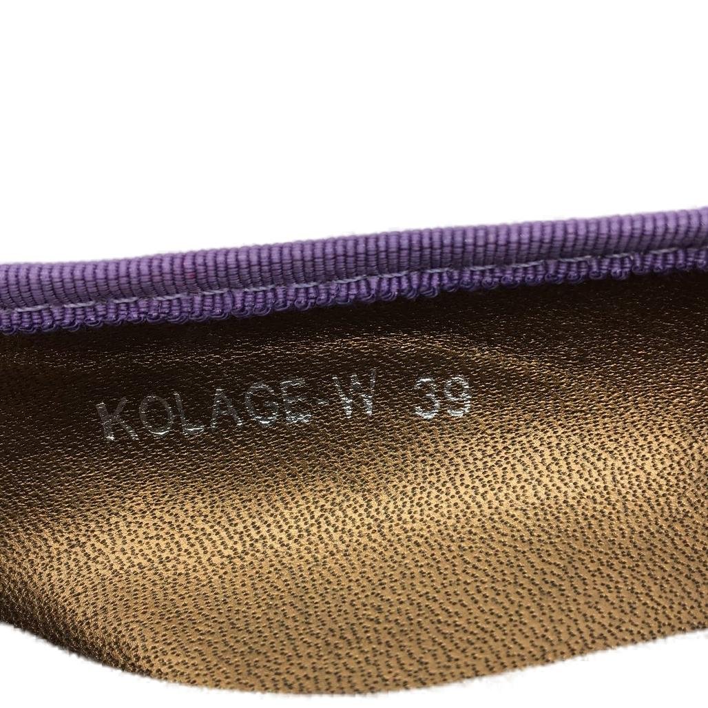 VG Design Kolage Purple Slip On Leather Look Ballet Flat Ladies Size 39 NEW